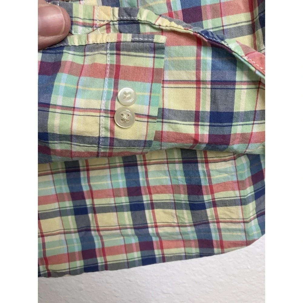 Ralph‎ Lauren Boys Size 4T Button Down Shirt Multicolor Plaid Preppy SUMMER Pony